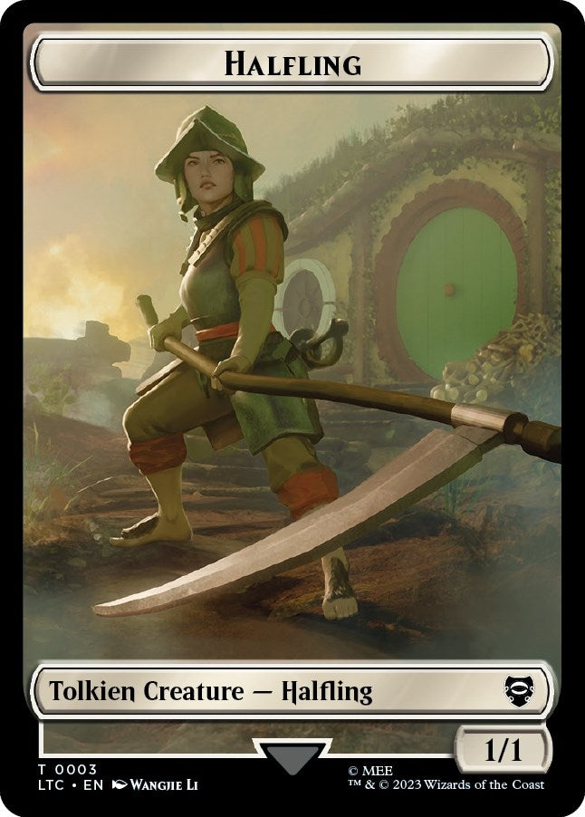 Image for Halfling // Treasure Double-Sided Token (Commander: The Lord of the Rings: Tales of Middle-earth) (3 // 12) - Magic: The Gathering