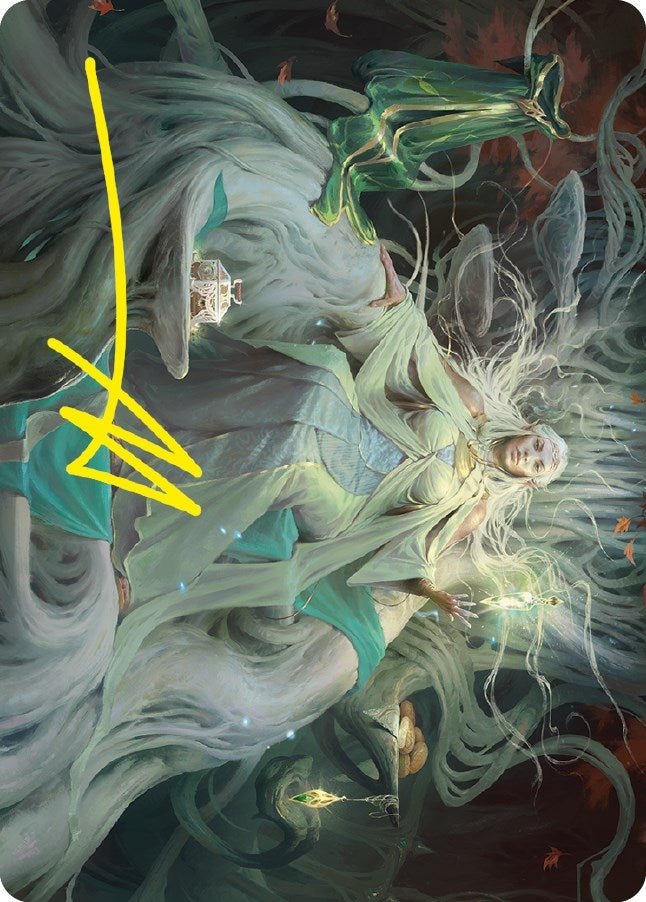 Image for Galadriel, Gift-Giver Art Card (Gold-Stamped Signature) (Art Series: Universes Beyond: The Lord of the Rings: Tales of Middle-earth) (35) - Magic: The Gathering