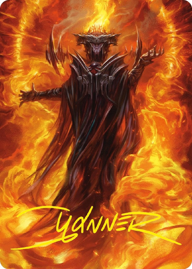 Image for Sauron, the Dark Lord Art Card (Gold-Stamped Signature) (Art Series: Universes Beyond: The Lord of the Rings: Tales of Middle-earth) (21) - Magic: The Gathering