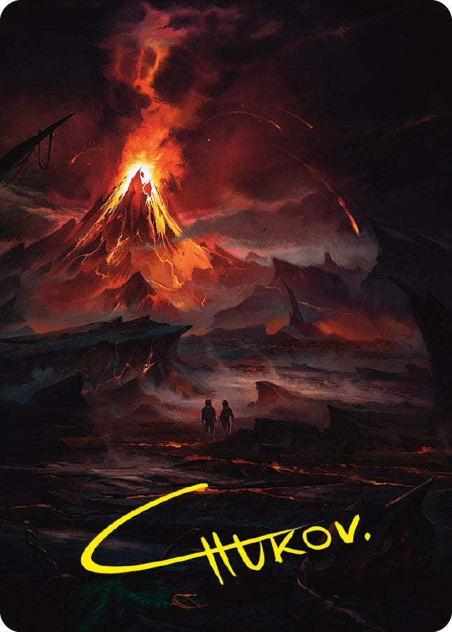 Image for Valley of Gorgoroth Art Card (Gold-Stamped Signature) (Art Series: Universes Beyond: The Lord of the Rings: Tales of Middle-earth) (80) - Magic: The Gathering