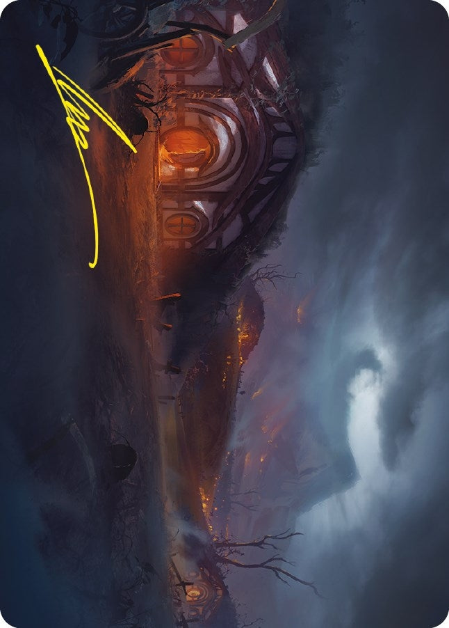Image for Field of Ruin Art Card (Gold-Stamped Signature) (Art Series: Universes Beyond: The Lord of the Rings: Tales of Middle-earth) (77) - Magic: The Gathering