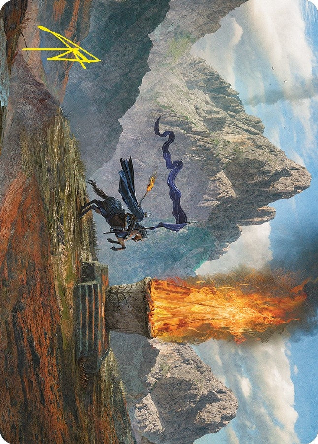 Image for Call for Aid Art Card (Gold-Stamped Signature) (Art Series: Universes Beyond: The Lord of the Rings: Tales of Middle-earth) (60) - Magic: The Gathering