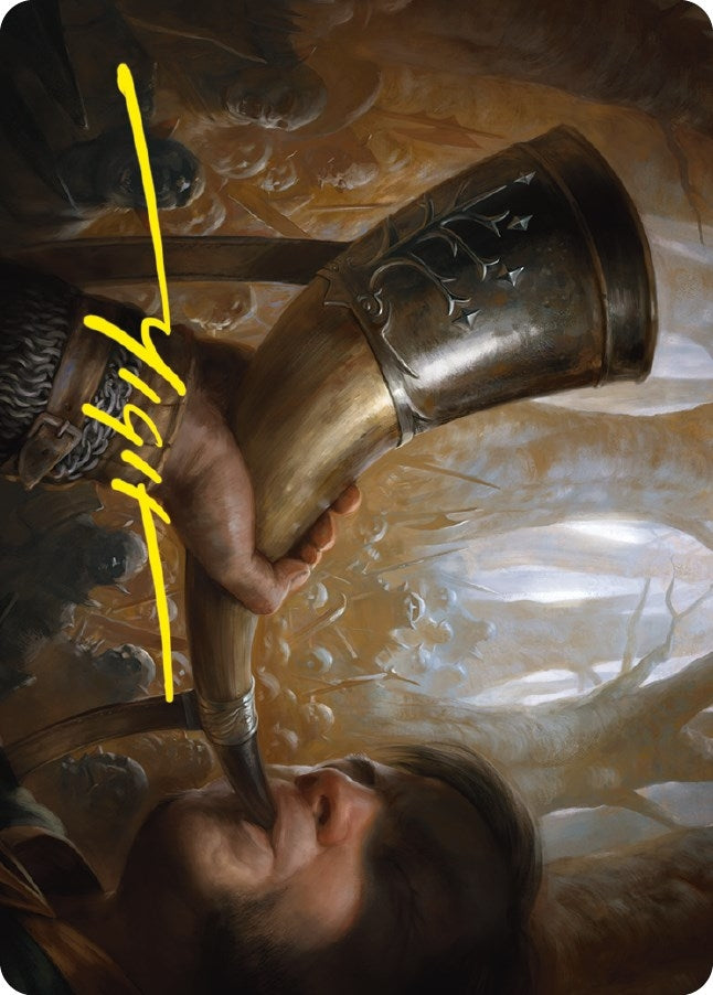 Image for Horn of Gondor Art Card (Gold-Stamped Signature) (Art Series: Universes Beyond: The Lord of the Rings: Tales of Middle-earth) (29) - Magic: The Gathering