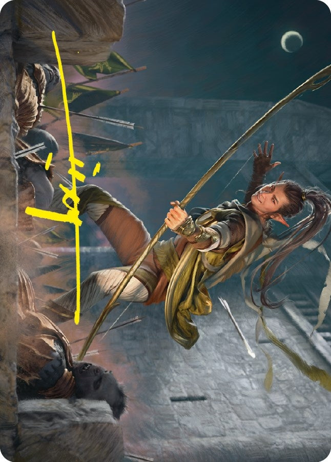 Image for Legolas, Counter of Kills Art Card (Gold-Stamped Signature) (Art Series: Universes Beyond: The Lord of the Rings: Tales of Middle-earth) (17) - Magic: The Gathering