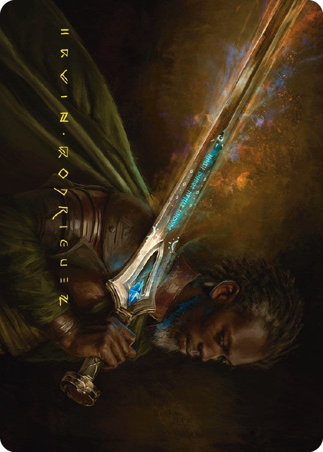 Image for Anduril, Flame of the West Art Card (Gold-Stamped Signature) (Art Series: Universes Beyond: The Lord of the Rings: Tales of Middle-earth) (28) - Magic: The Gathering