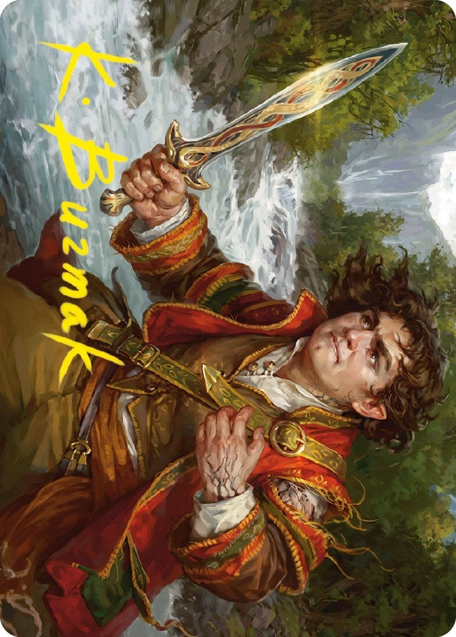 Image for Frodo Baggins Art Card (16/81) (Gold-Stamped Signature) (Art Series: Universes Beyond: The Lord of the Rings: Tales of Middle-earth) (16) - Magic: The Gathering