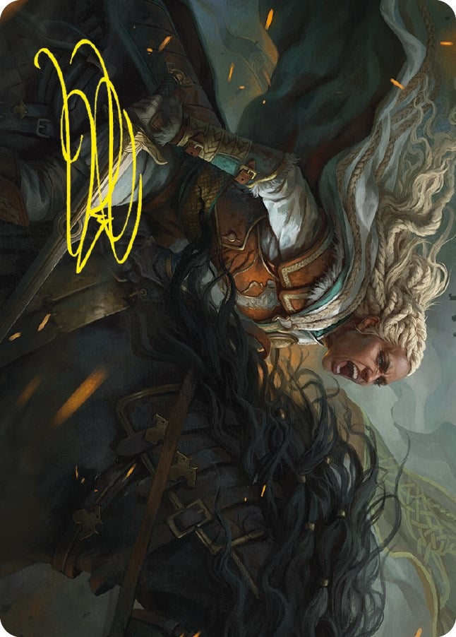 Image for Eowyn, Fearless Knight Art Card (Gold-Stamped Signature) (Art Series: Universes Beyond: The Lord of the Rings: Tales of Middle-earth) (15) - Magic: The Gathering