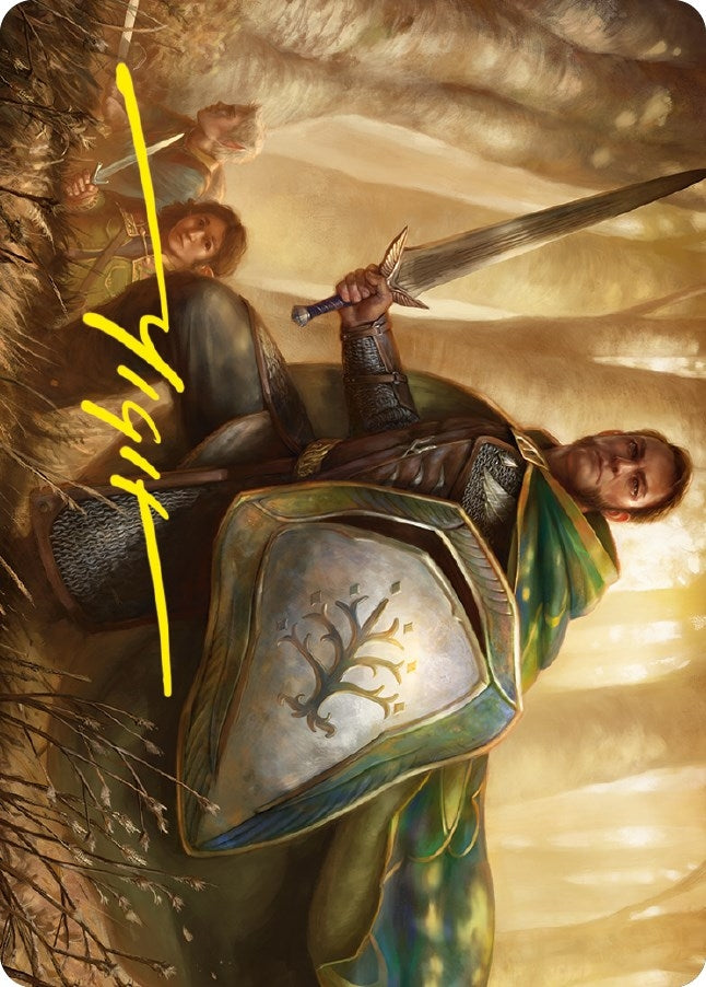 Image for Boromir, Warden of the Tower Art Card (Gold-Stamped Signature) (Art Series: Universes Beyond: The Lord of the Rings: Tales of Middle-earth) (1) - Magic: The Gathering
