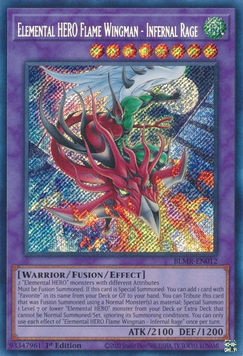 Image for Elemental HERO Flame Wingman - Infernal Rage (Battles of Legend: Monstrous Revenge) (BLMR-EN012) - YuGiOh