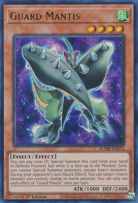 Image for Guard Mantis (Battles of Legend: Monstrous Revenge) (BLMR-EN034) - YuGiOh