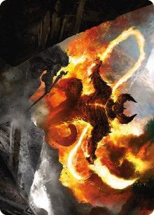 Image for The Balrog, Durin's Bane Art Card (Art Series: Universes Beyond: The Lord of the Rings: Tales of Middle-earth) (36) - Magic: The Gathering