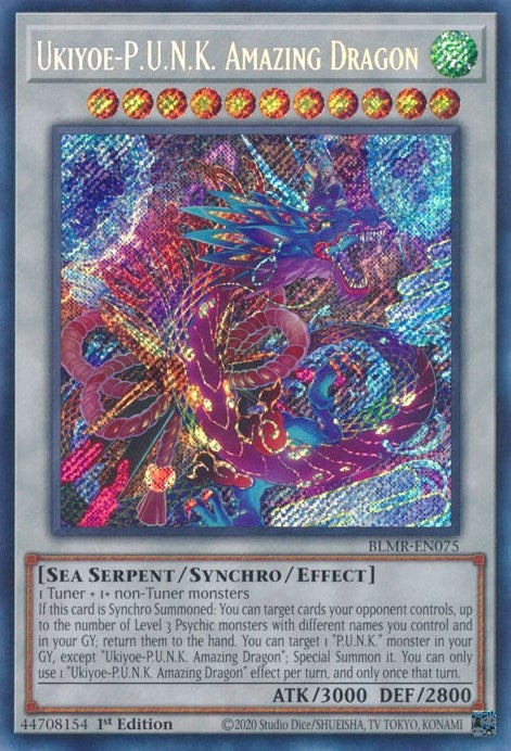 Image for Ukiyoe-P.U.N.K. Amazing Dragon (Battles of Legend: Monstrous Revenge) (BLMR-EN075) - YuGiOh