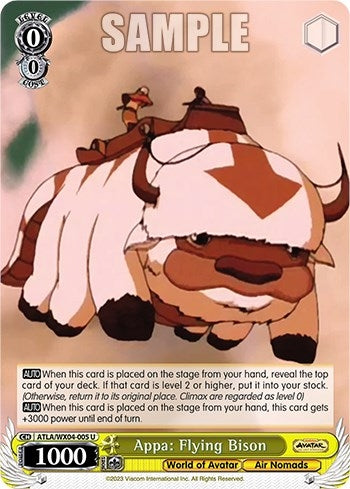 Image for Appa: Flying Bison (Avatar: The Last Airbender) (ATLA/WX04-005 U) - Weiss Schwarz