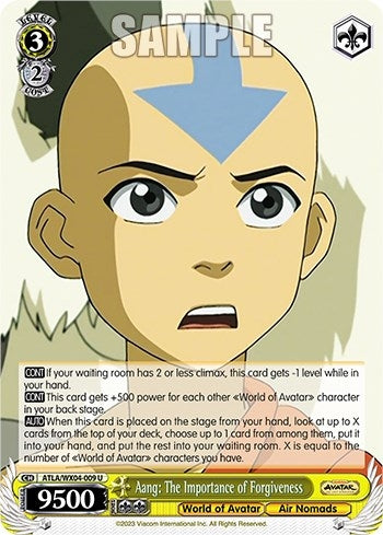 Image for Aang: The Importance of Forgiveness (Avatar: The Last Airbender) (ATLA/WX04-009 U) - Weiss Schwarz