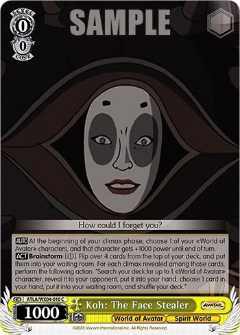 Image for Koh: The Face Stealer (Avatar: The Last Airbender) (ATLA/WX04-010 C) - Weiss Schwarz