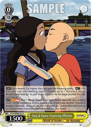 Image for Aang & Katara: Expressing Affection (Avatar: The Last Airbender) (ATLA/WX04-011 C) - Weiss Schwarz