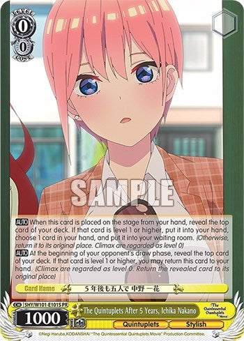 Image for The Quintuplets After 5 Years, Ichika Nakano (Foil) (The Quintessential Quintuplets Movie) (5HY/W101-E101S) - Weiss Schwarz