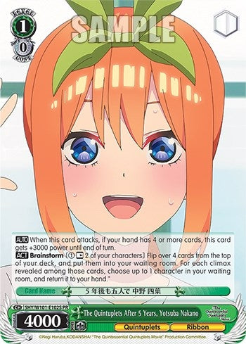 Image for The Quintuplets After 5 Years, Yotsuba Nakano (Foil) (The Quintessential Quintuplets Movie) (5HY/W101-E102S) - Weiss Schwarz