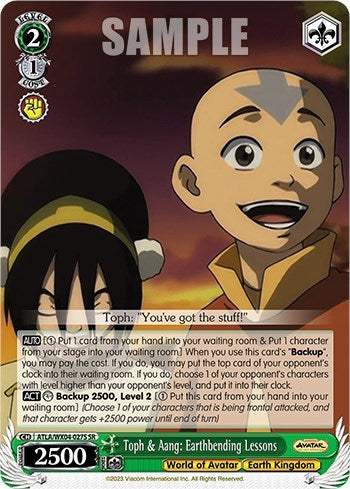 Image for Toph & Aang: Earthbending Lessons (SR) (Avatar: The Last Airbender) (ATLA/WX04-027S SR) - Weiss Schwarz