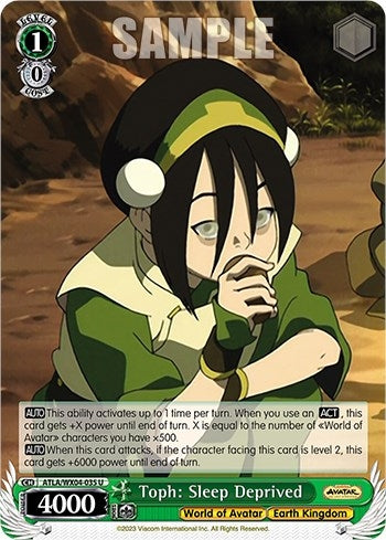 Image for Toph: Sleep Deprived (Avatar: The Last Airbender) (ATLA/WX04-035 U) - Weiss Schwarz