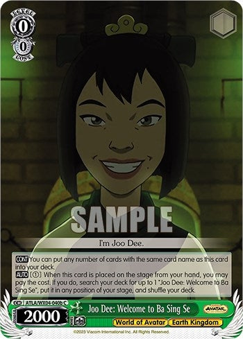 Image for Joo Dee: Welcome to Ba Sing Se (b) (Avatar: The Last Airbender) (ATLA/WX04-040b C) - Weiss Schwarz