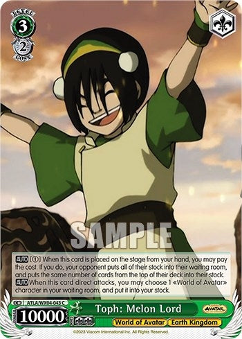 Image for Toph: Melon Lord (Avatar: The Last Airbender) (ATLA/WX04-043 C) - Weiss Schwarz