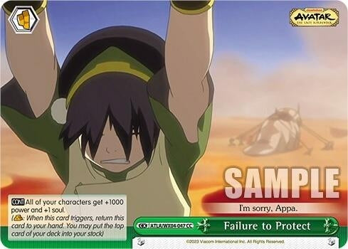 Image for Failure to Protect (Avatar: The Last Airbender) (ATLA/WX04-047 CC) - Weiss Schwarz