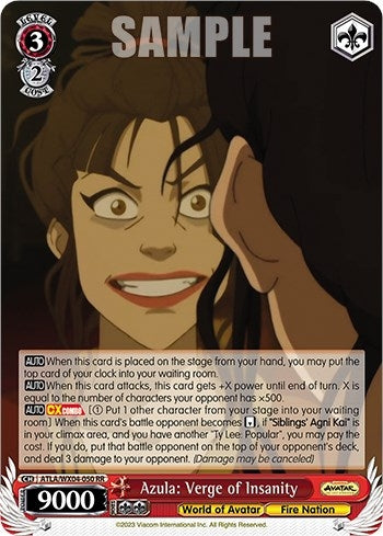 Image for Azula: Verge of Insanity (Avatar: The Last Airbender) (ATLA/WX04-050 RR) - Weiss Schwarz