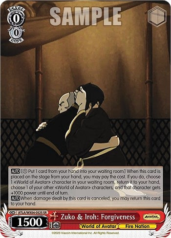 Image for Zuko & Iroh: Forgiveness (SR) (Avatar: The Last Airbender) (ATLA/WX04-052S SR) - Weiss Schwarz