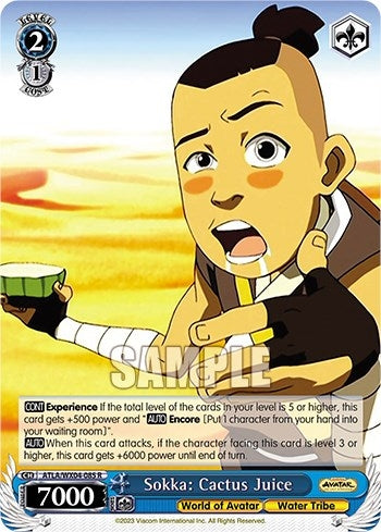 Image for Sokka: Cactus Juice (Avatar: The Last Airbender) (ATLA/WX04-085 R) - Weiss Schwarz