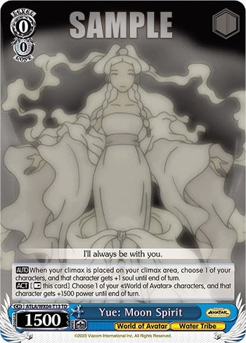 Image for Yue: Moon Spirit (Avatar: The Last Airbender) (ATLA/WX04-T13 TD) - Weiss Schwarz
