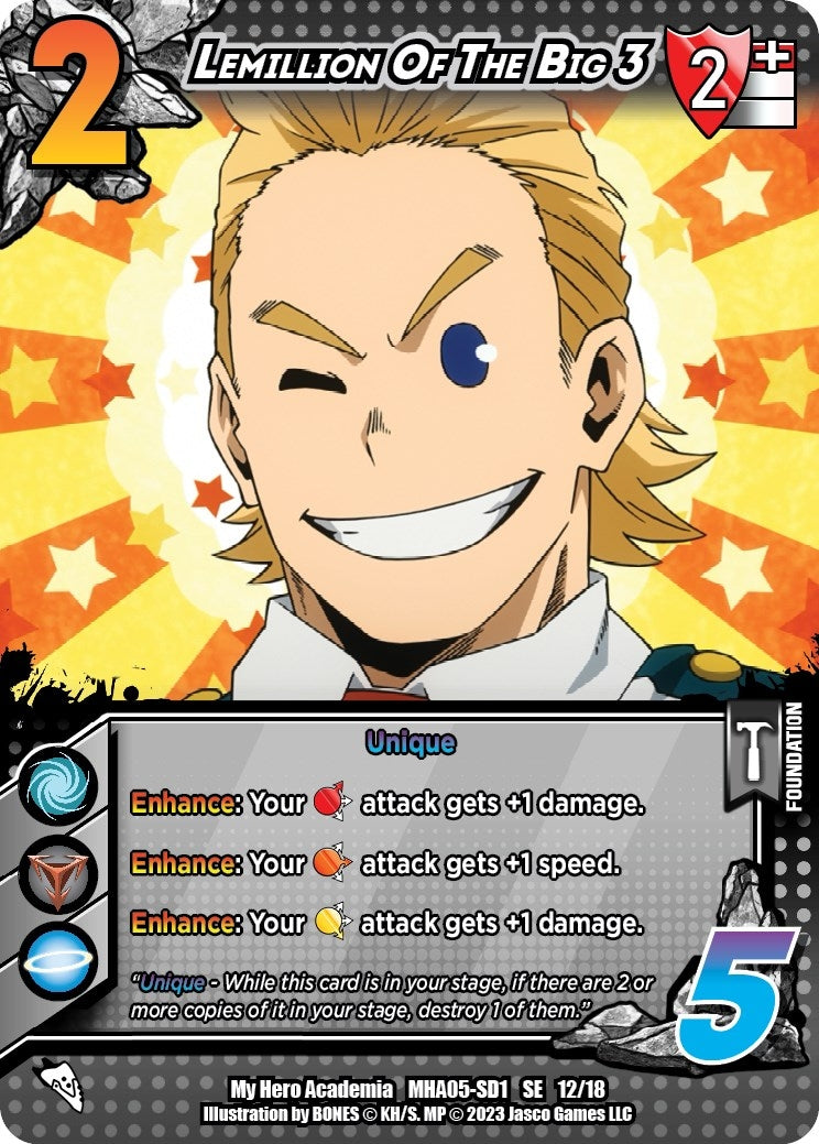 Image for Lemillion Of The Big 3 (UniVersus: My Hero Academia: Undaunted Raid) (12/18) - UniVersus