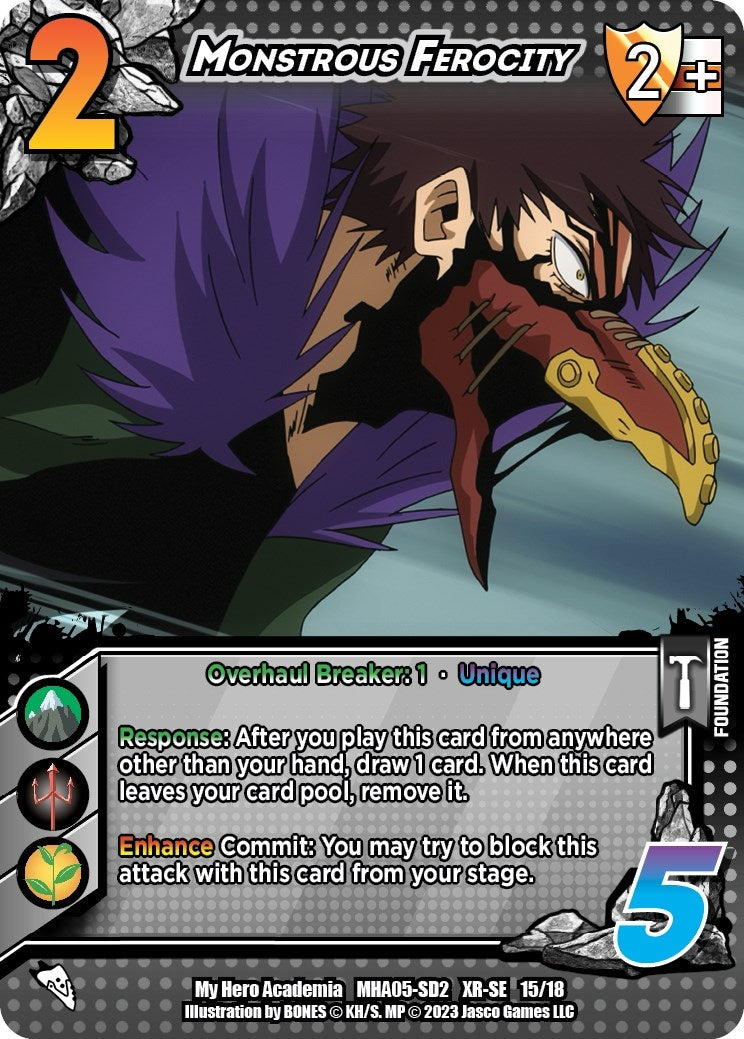 Image for Monstrous Ferocity (XR) (UniVersus: My Hero Academia: Undaunted Raid) (15/18) - UniVersus