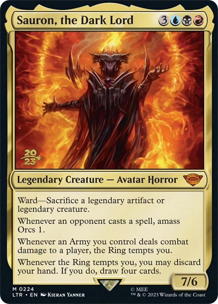 Image for Sauron, the Dark Lord (Prerelease Cards) (224) - Magic: The Gathering