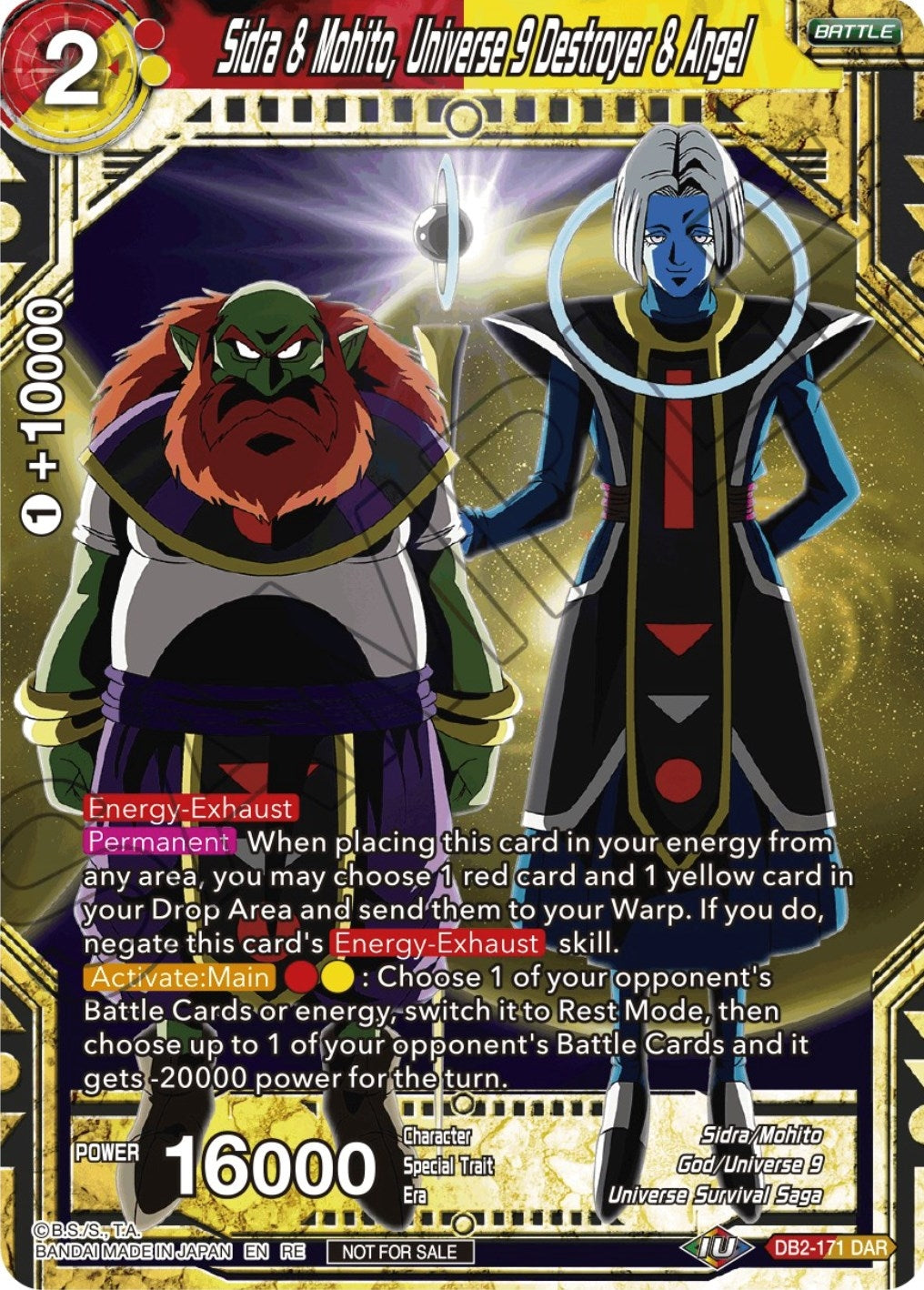 Image for Sidra & Mohito, Universe 9 Destroyer & Angel (Championship Selection Pack 2023 Vol.2) (Silver Foil) (Tournament Promotion Cards) (DB2-171) - Dragon Ball Super: Masters