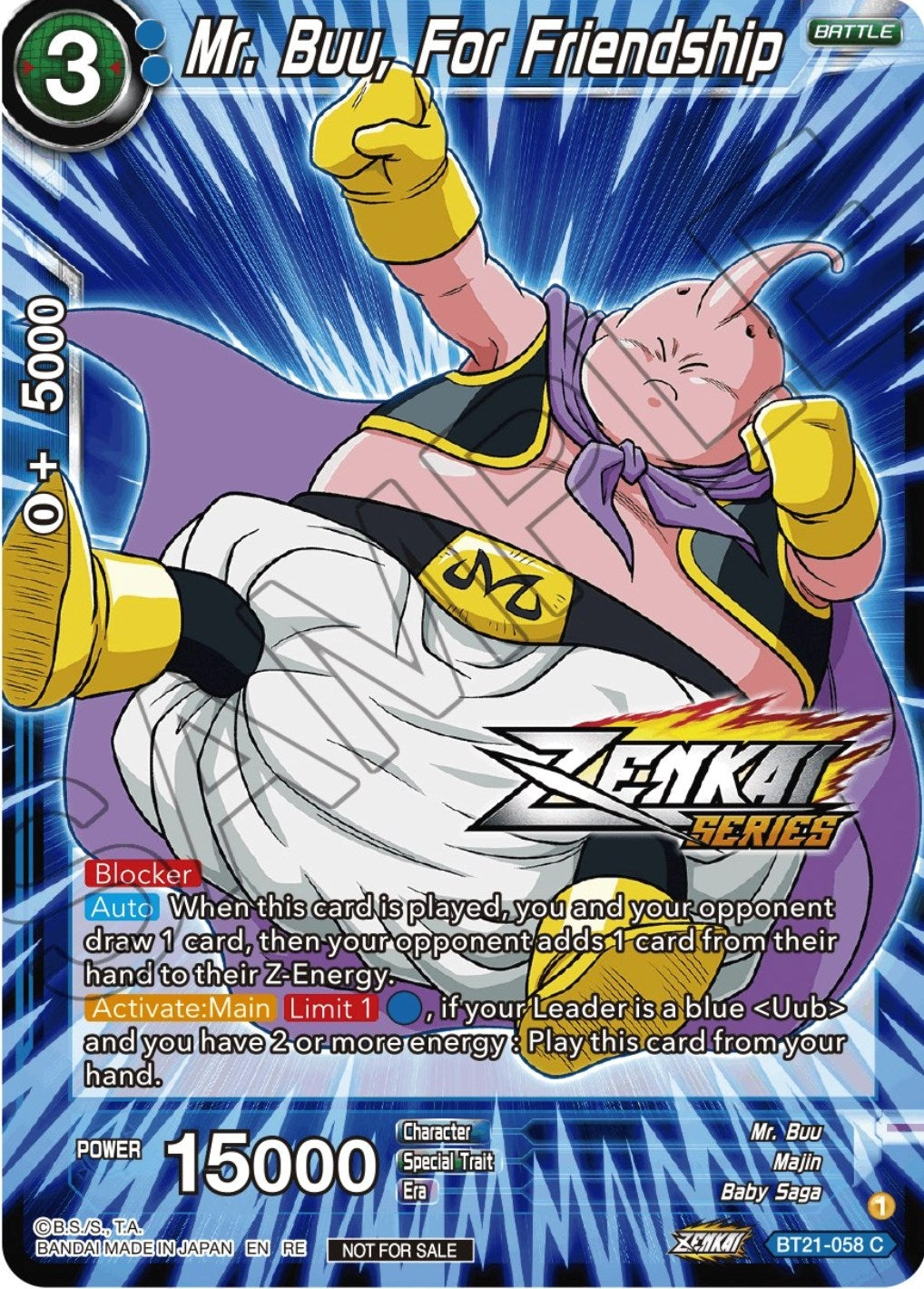 Image for Mr. Buu, For Friendship (Event Pack 12) (Tournament Promotion Cards) (BT21-058) - Dragon Ball Super: Masters