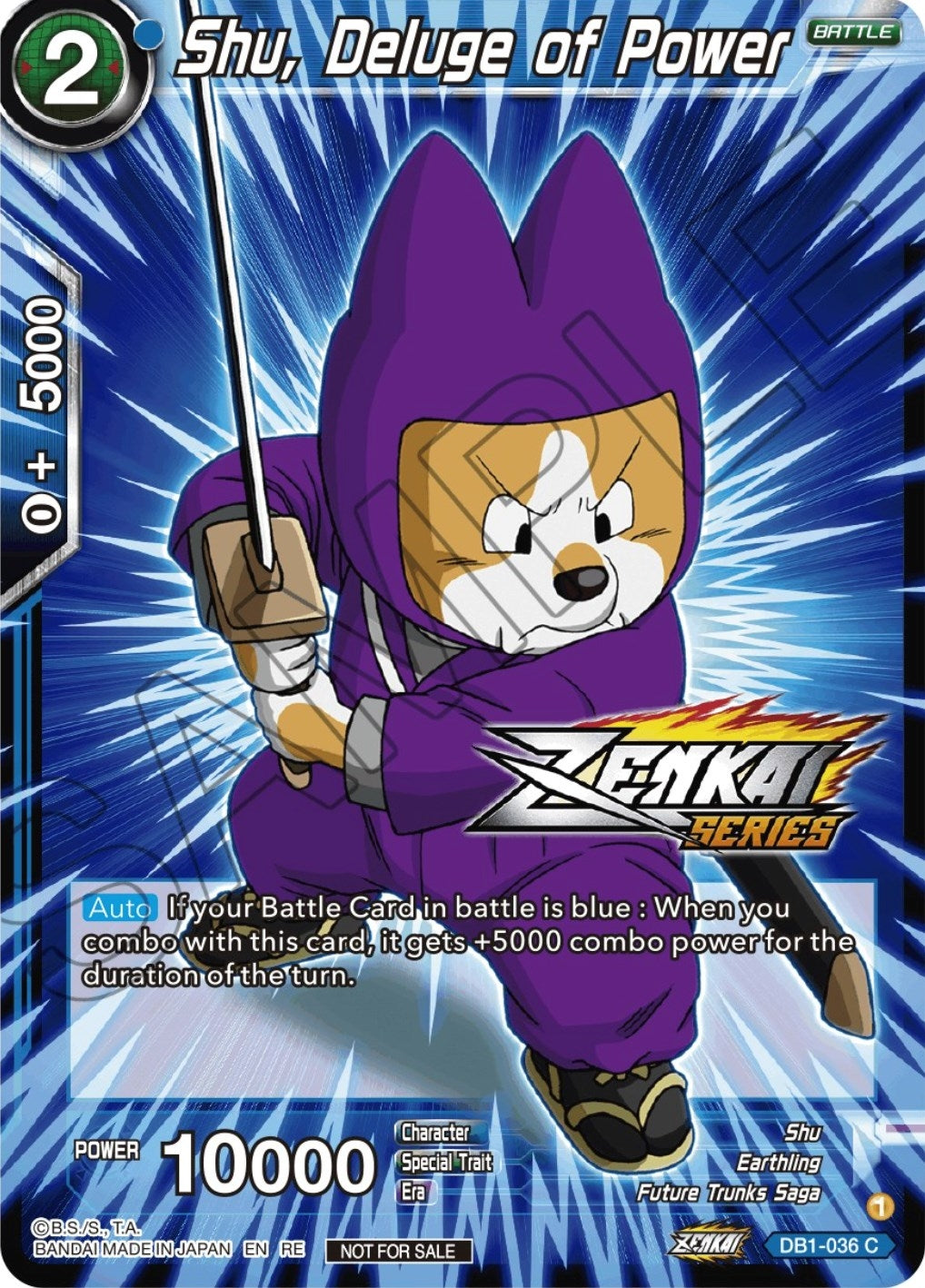 Image for Shu, Deluge of Power (Event Pack 12) (Tournament Promotion Cards) (DB1-036) - Dragon Ball Super: Masters
