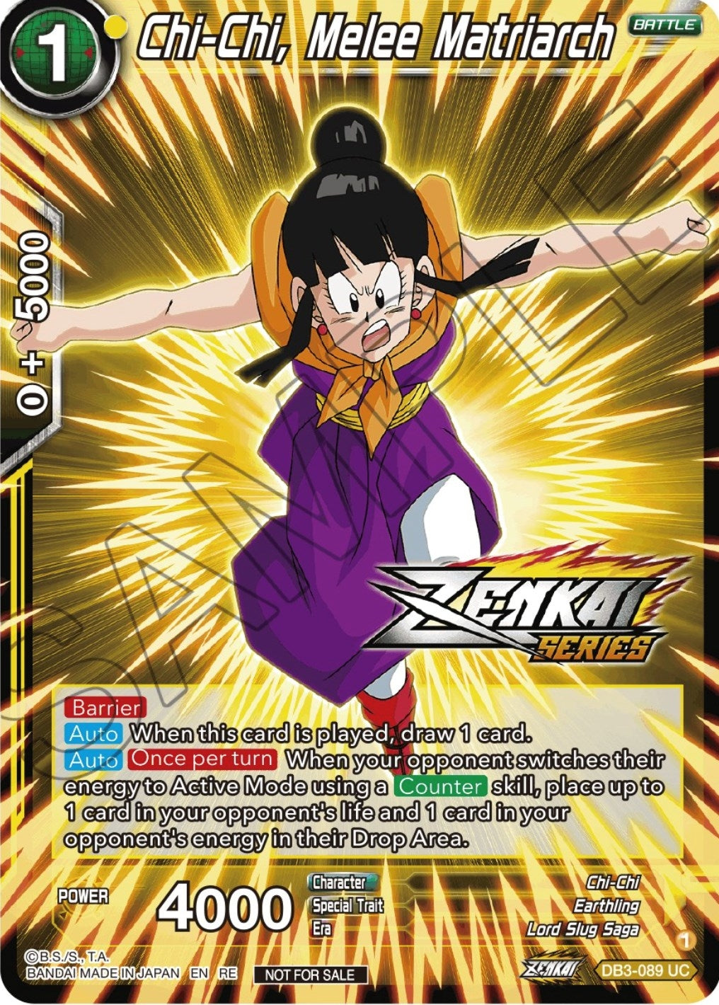 Image for Chi-Chi, Melee Matriarch (Event Pack 12) (Tournament Promotion Cards) (DB3-089) - Dragon Ball Super: Masters