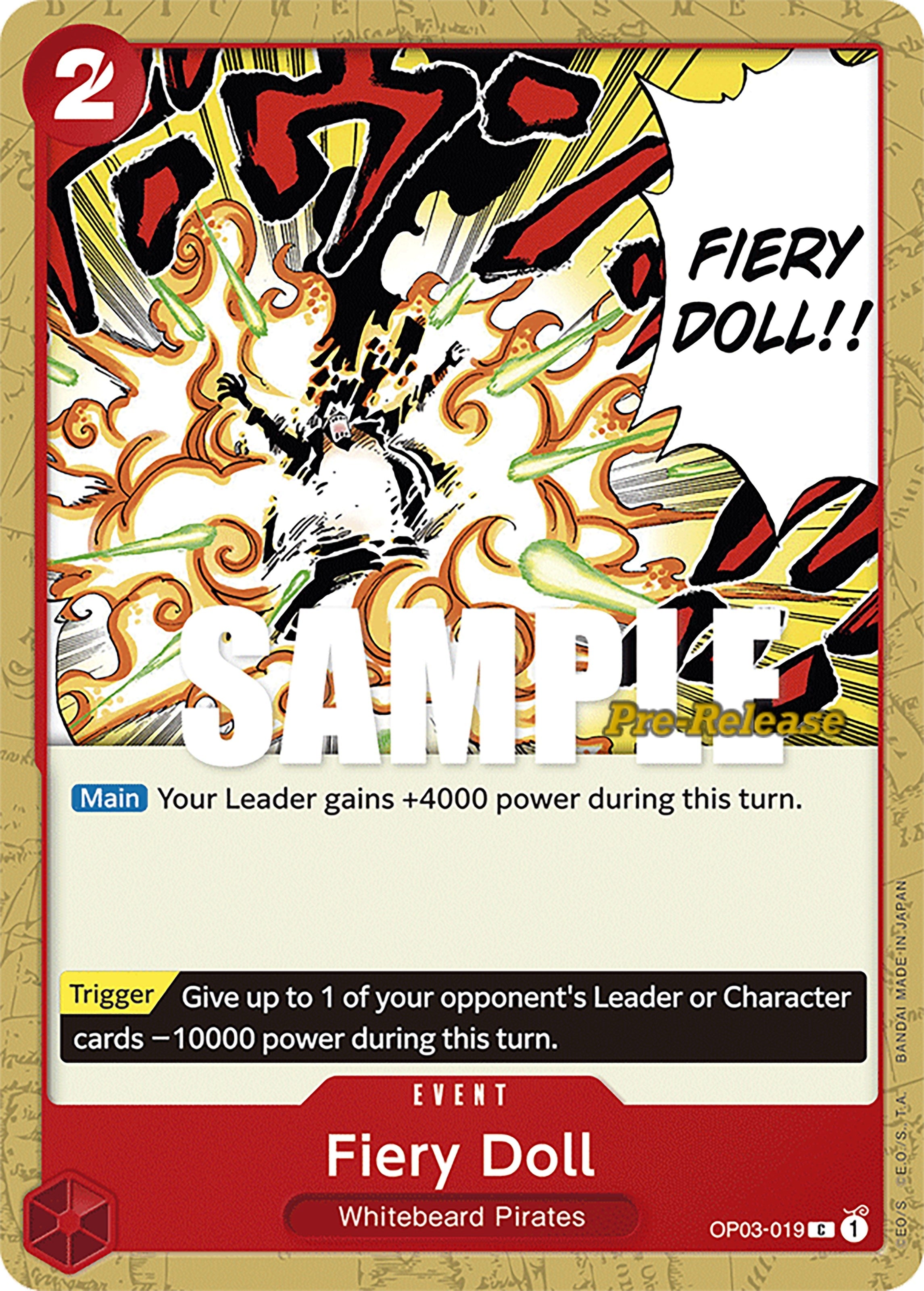 Image for Fiery Doll (Pillars of Strength Pre-Release Cards) (OP03-019) - One Piece Card Game