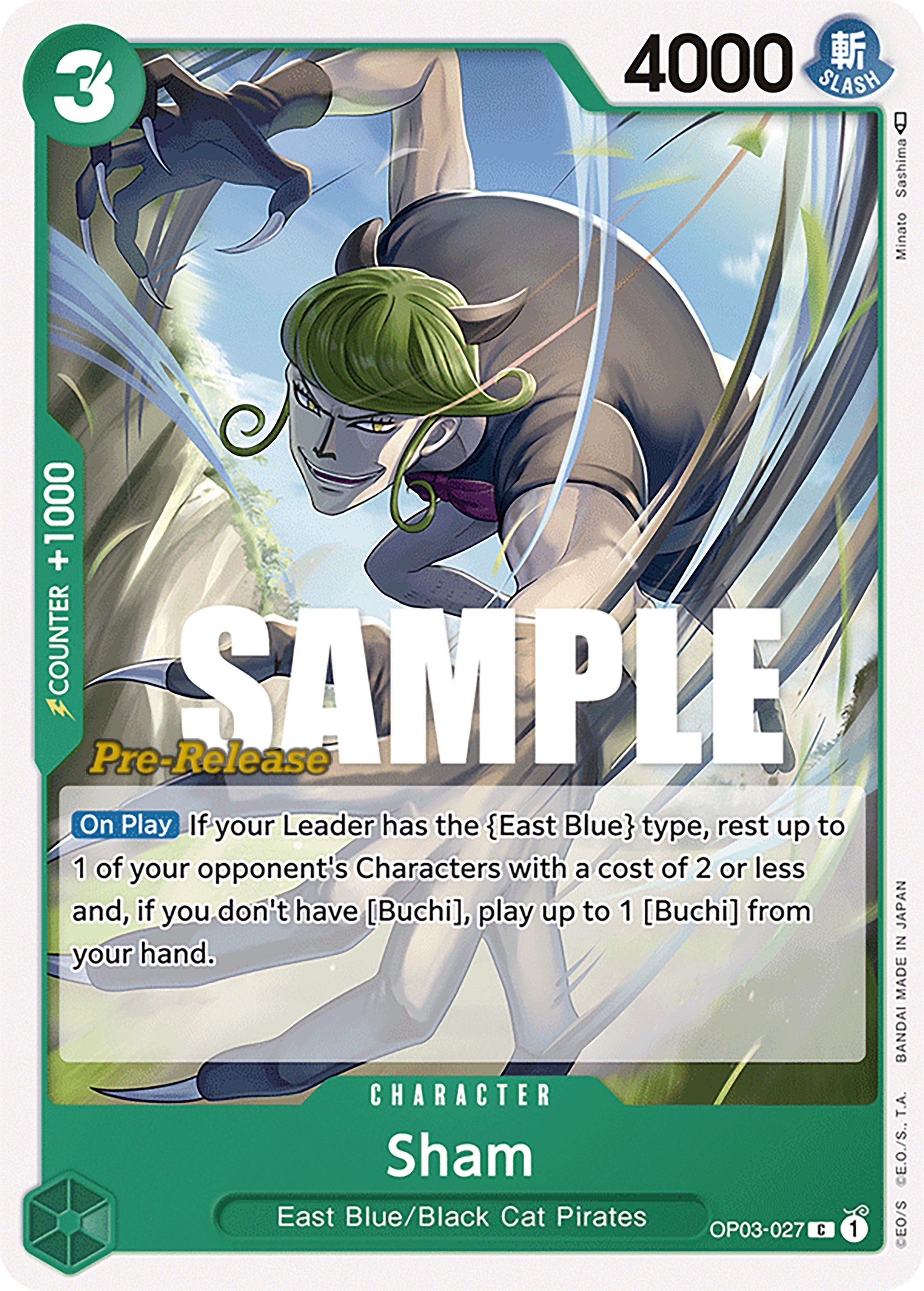 Image for Sham (Pillars of Strength Pre-Release Cards) (OP03-027) - One Piece Card Game