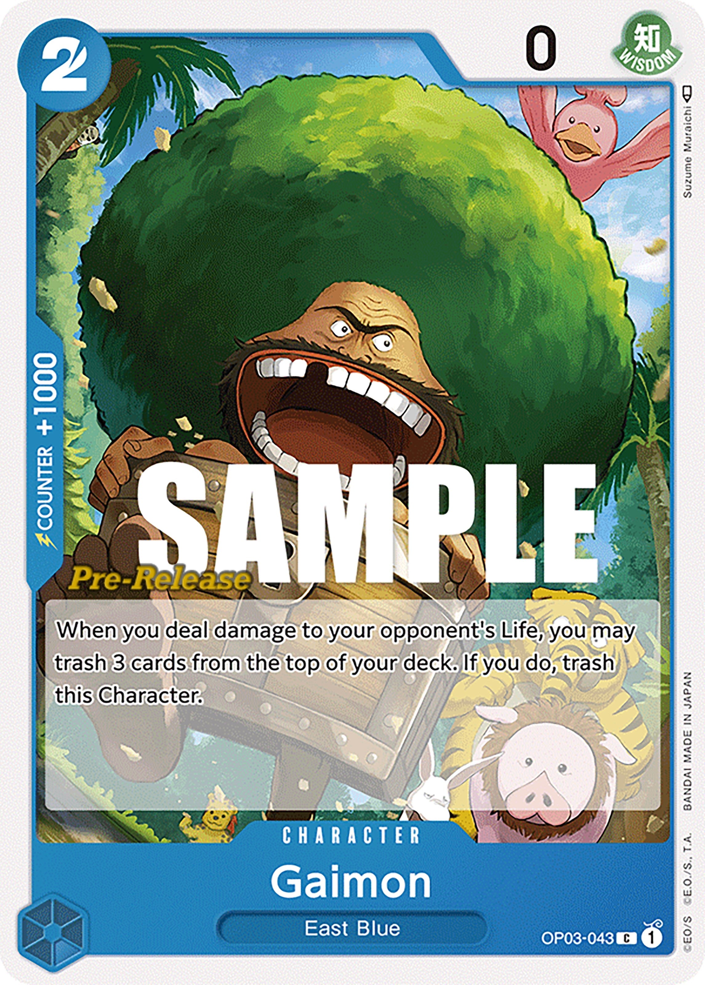 Image for Gaimon (Pillars of Strength Pre-Release Cards) (OP03-043) - One Piece Card Game