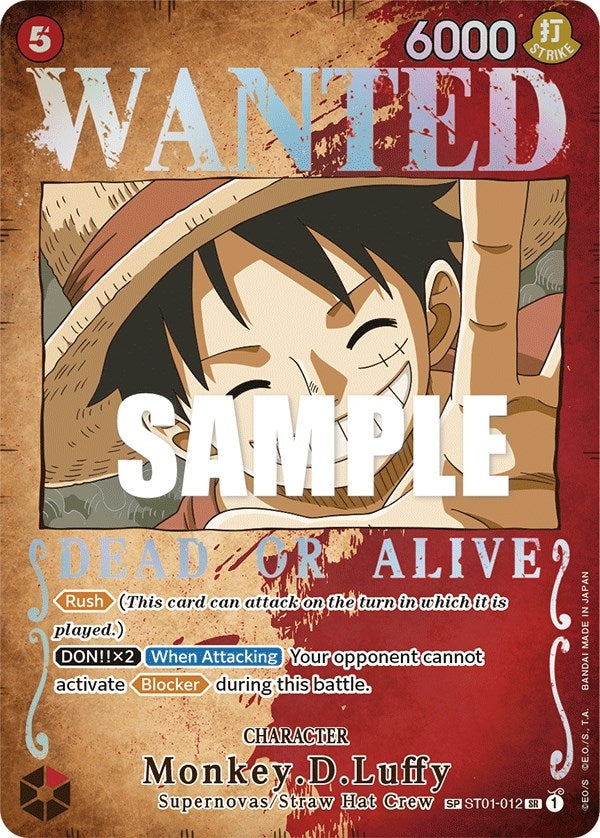 Image for Monkey.D.Luffy (Wanted Poster) (Pillars of Strength) (ST01-012) - One Piece Card Game