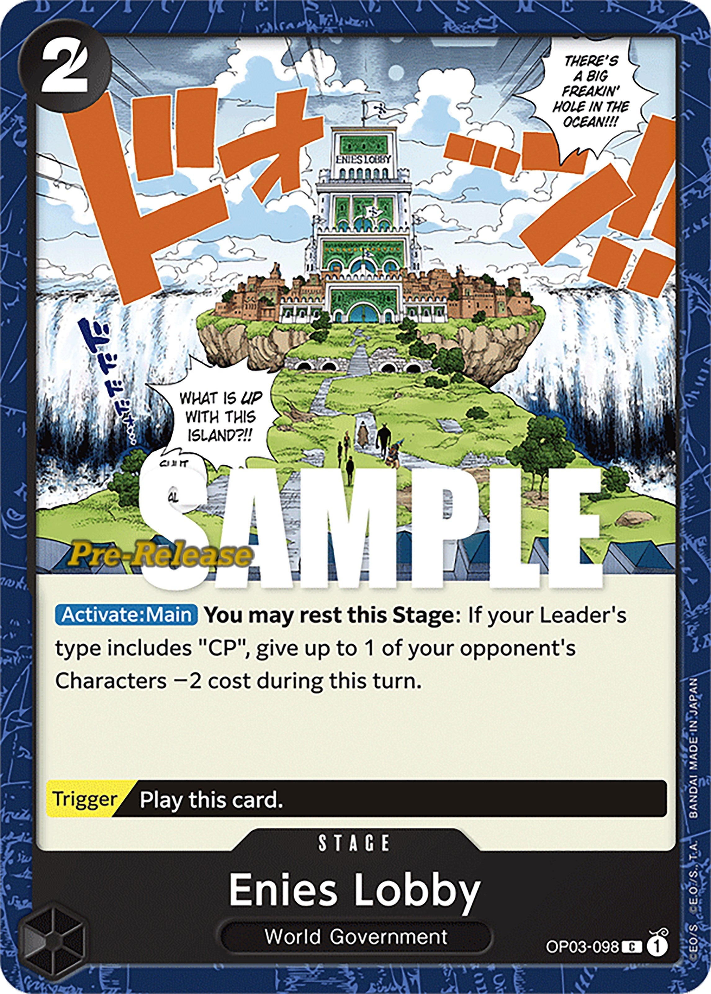 Image for Enies Lobby (Pillars of Strength Pre-Release Cards) (OP03-098) - One Piece Card Game