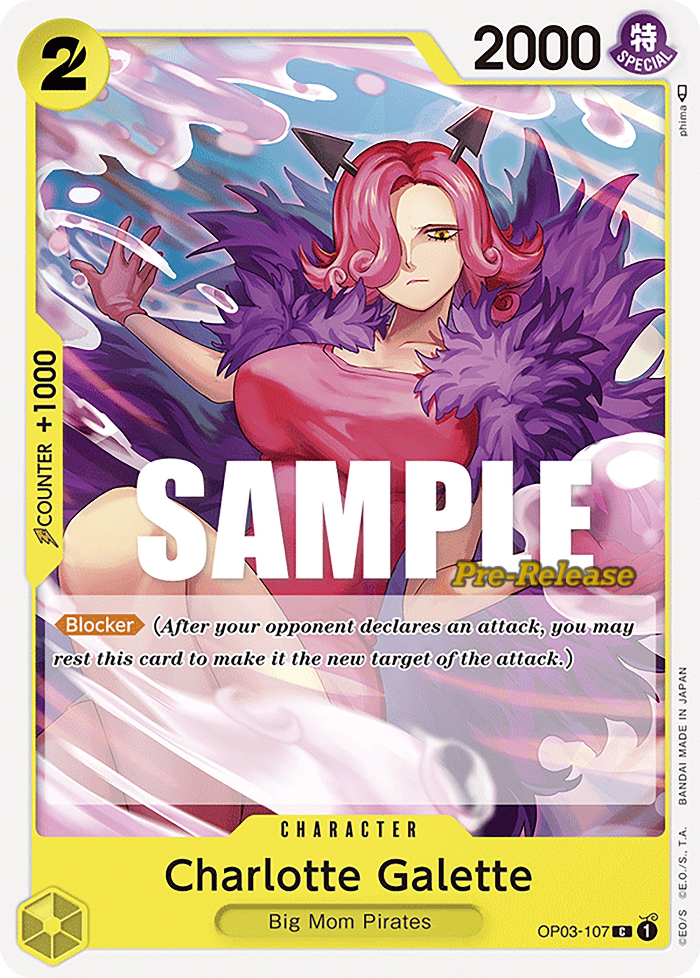 Image for Charlotte Galette (Pillars of Strength Pre-Release Cards) (OP03-107) - One Piece Card Game