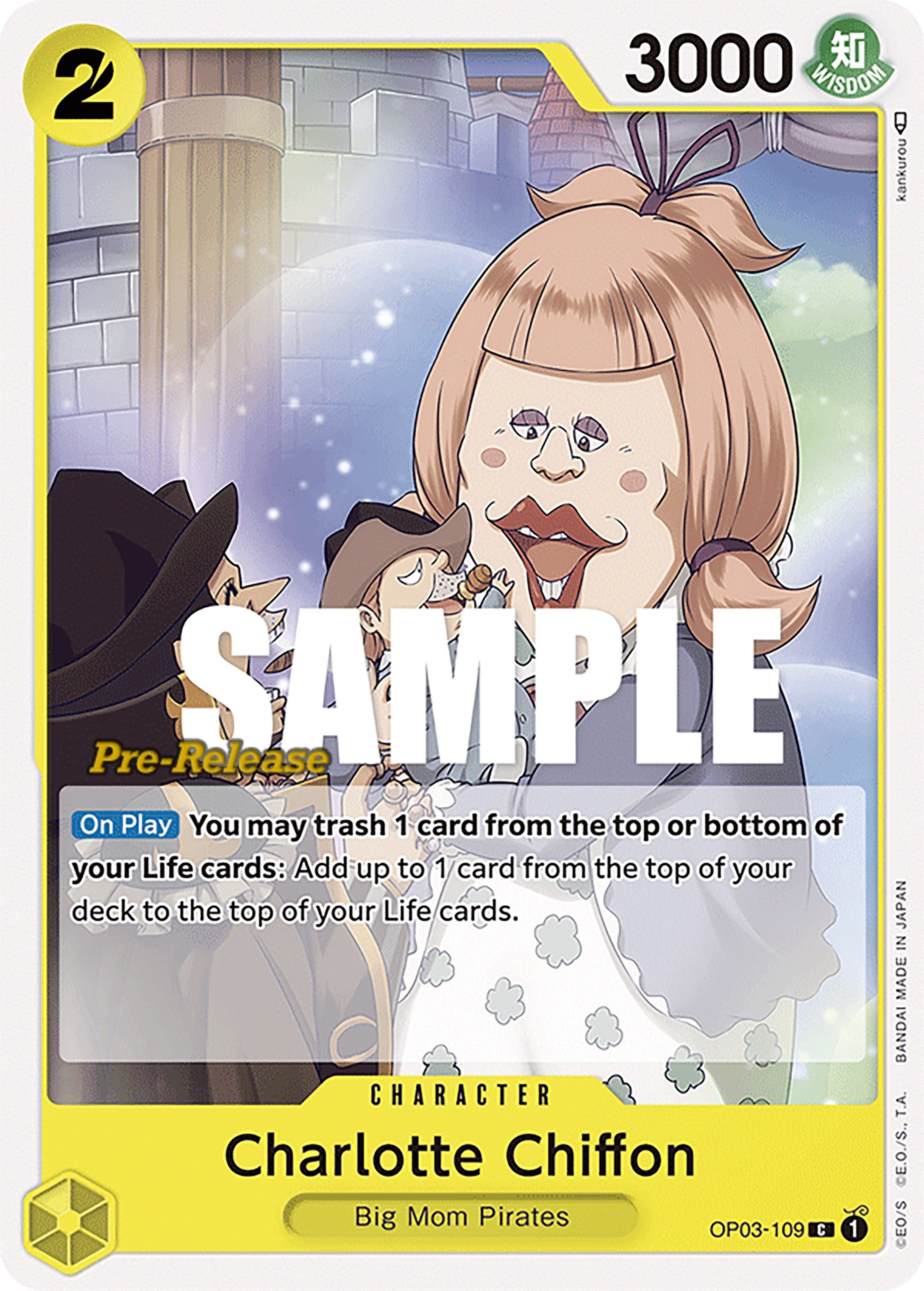 Image for Charlotte Chiffon (Pillars of Strength Pre-Release Cards) (OP03-109) - One Piece Card Game