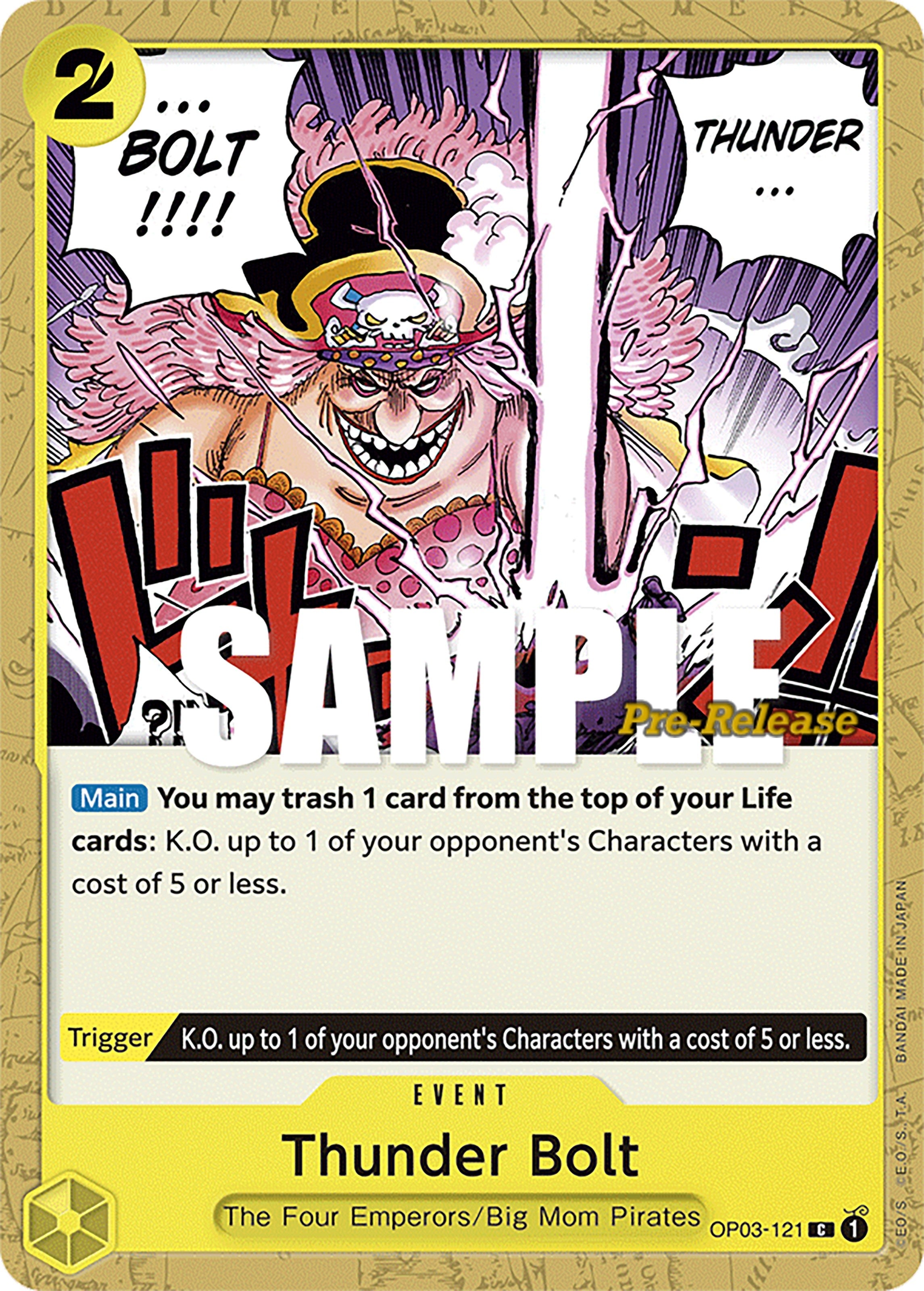 Image for Thunder Bolt (Pillars of Strength Pre-Release Cards) (OP03-121) - One Piece Card Game