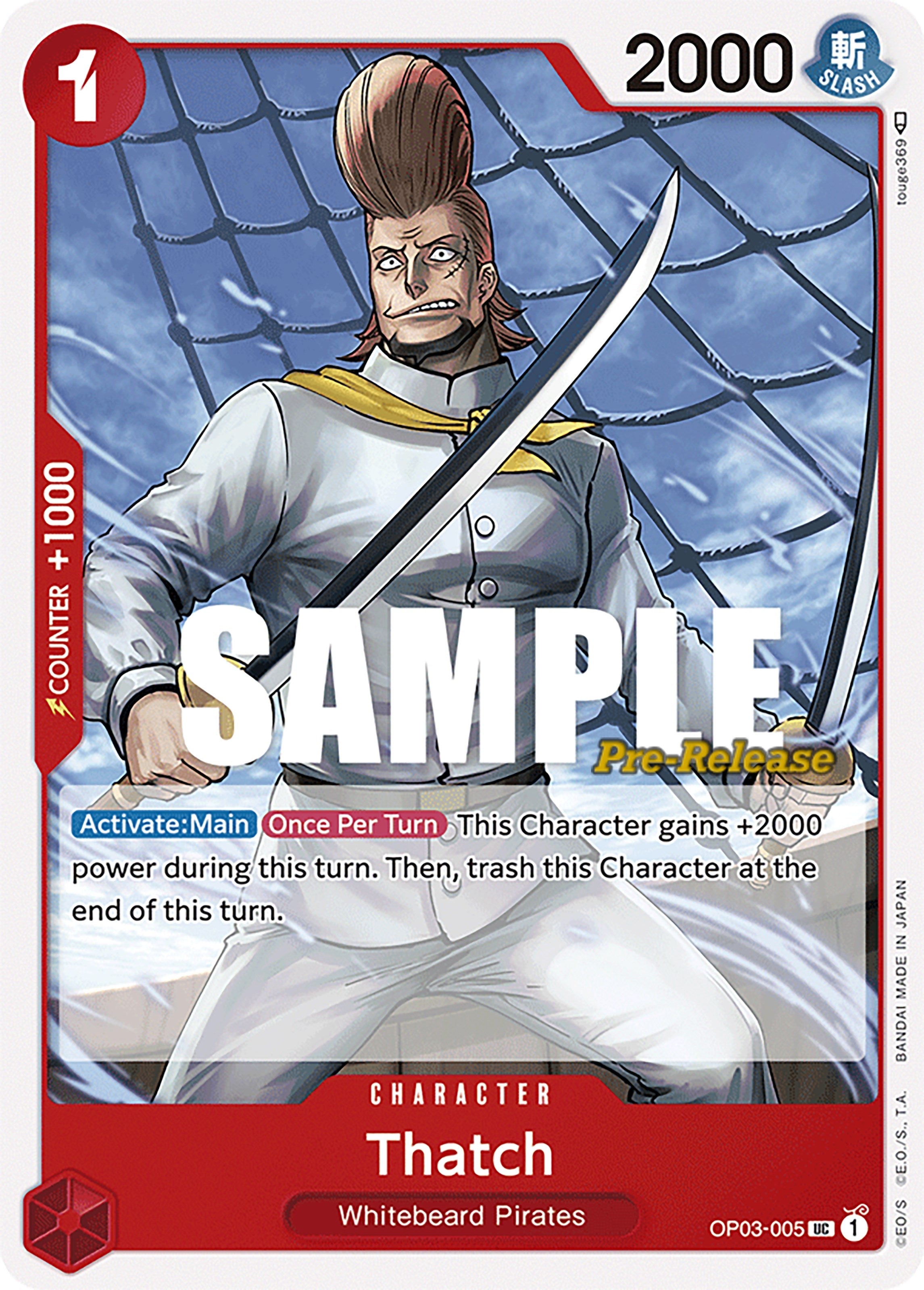 Image for Thatch (Pillars of Strength Pre-Release Cards) (OP03-005) - One Piece Card Game