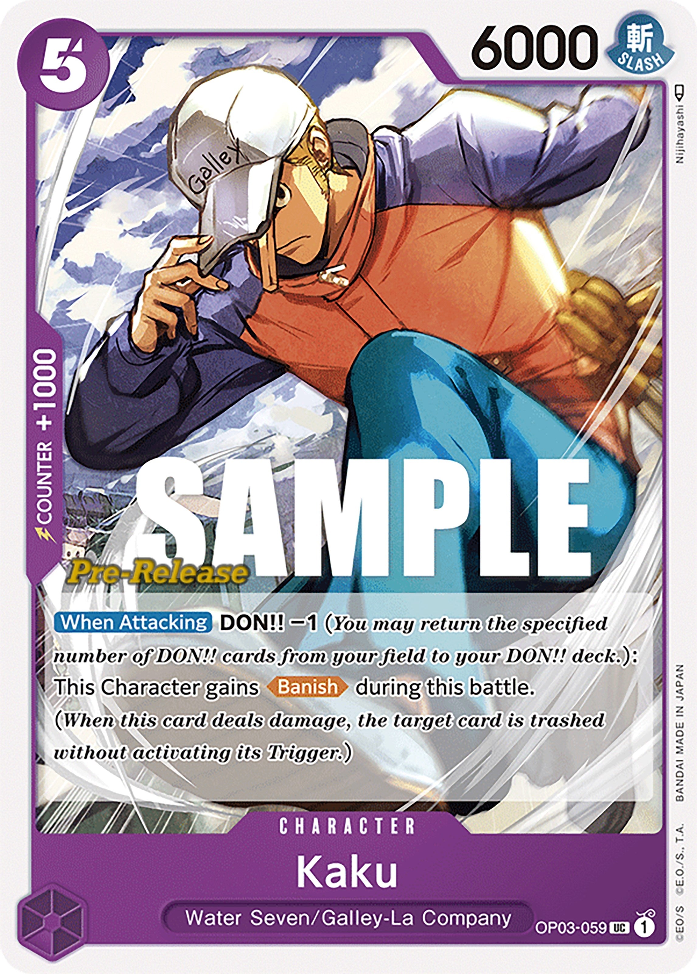 Image for Kaku (Pillars of Strength Pre-Release Cards) (OP03-059) - One Piece Card Game