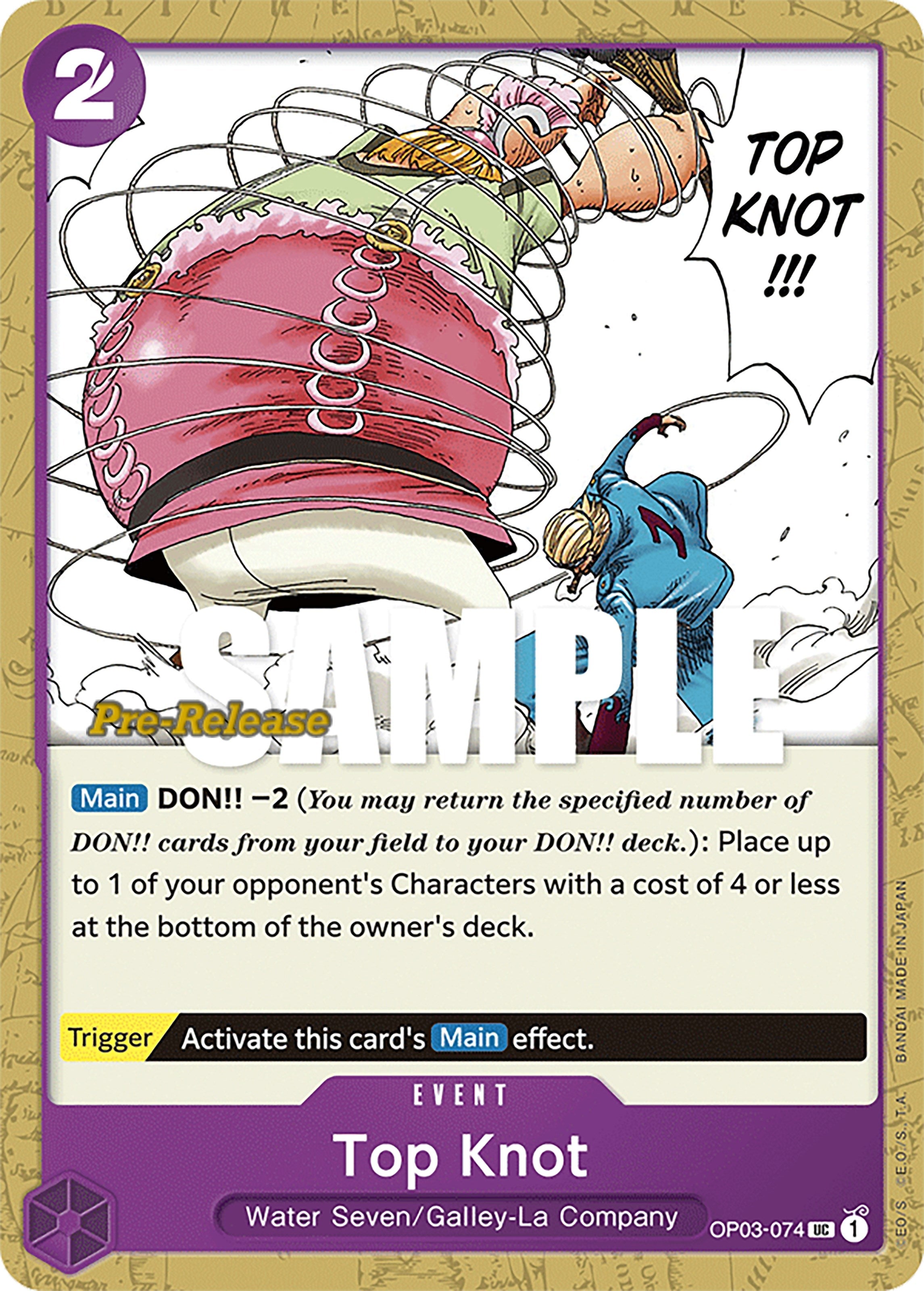 Image for Top Knot (Pillars of Strength Pre-Release Cards) (OP03-074) - One Piece Card Game
