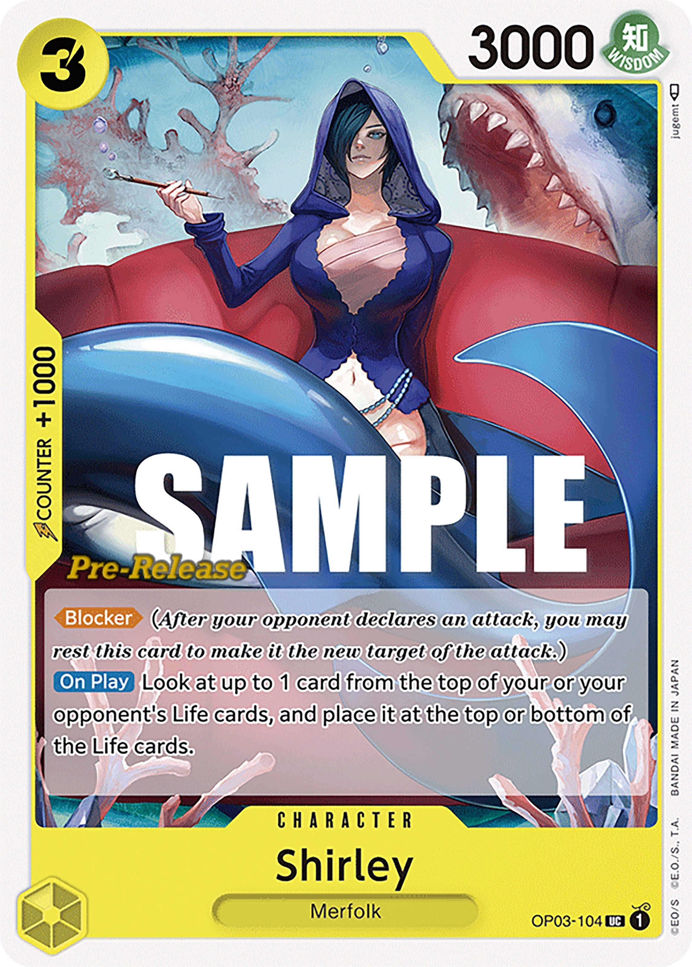 Image for Shirley (Pillars of Strength Pre-Release Cards) (OP03-104) - One Piece Card Game